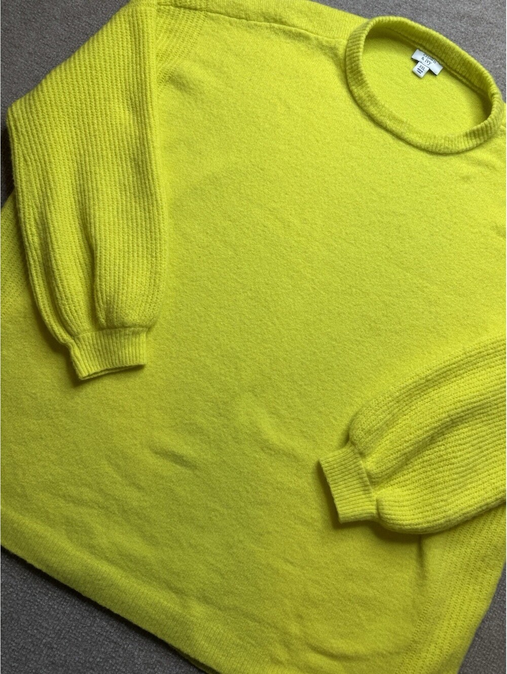 Crown & Ivy Women's XXL Pullover Sweater Neon Yellow (1153)